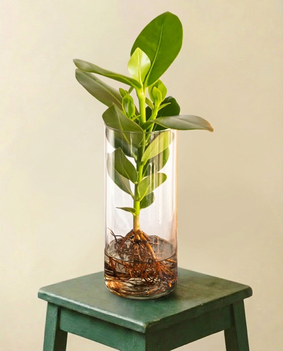 Clusia en hydroculture et son vase