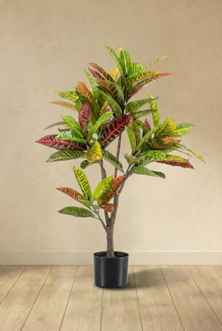 Croton Codiaeum plante artificielle (h110cm / Ø12cm)