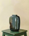 Vase en verre gris (h35cm / Ø25cm)