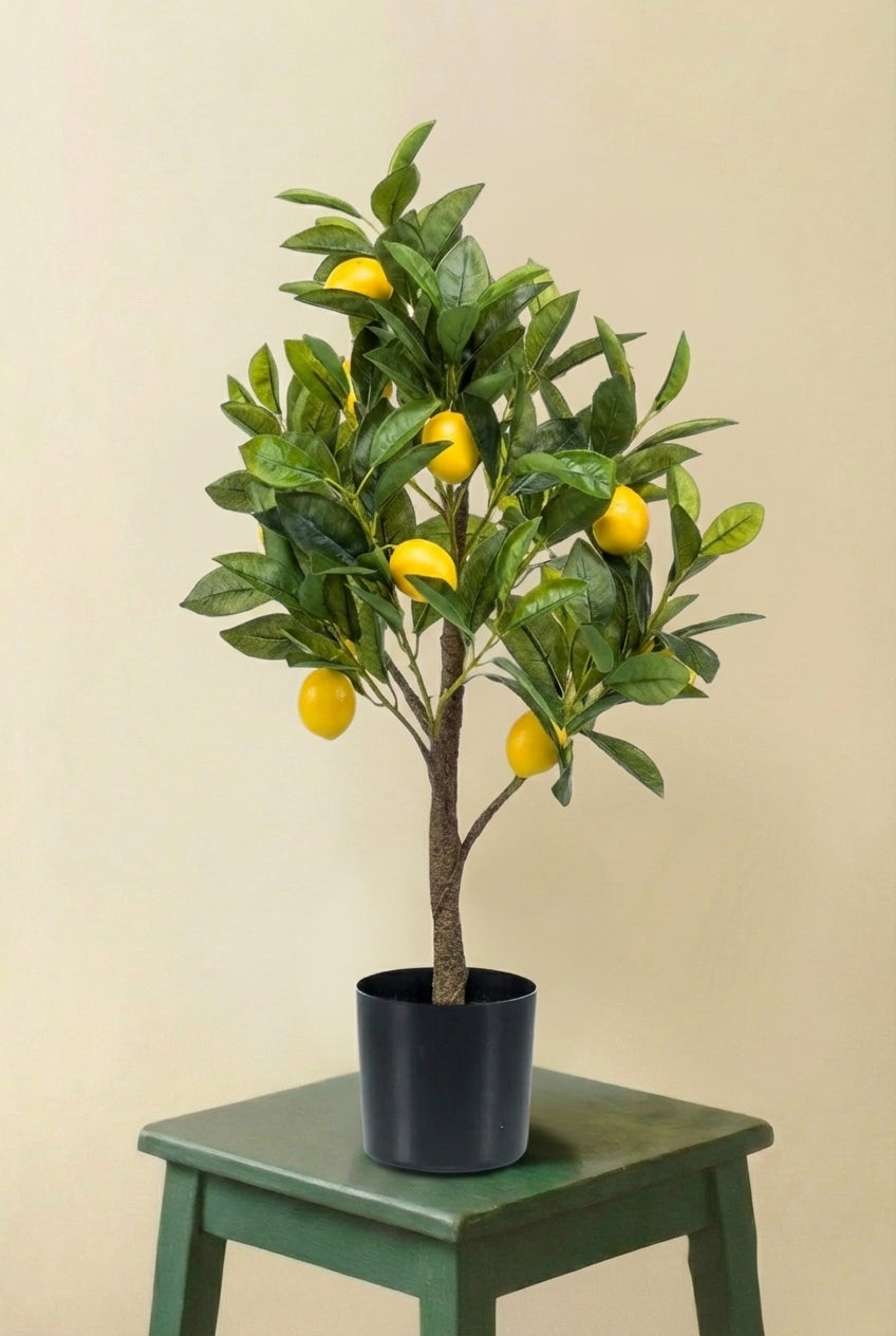 Citronnier plante artificielle (h72cm / Ø12cm)