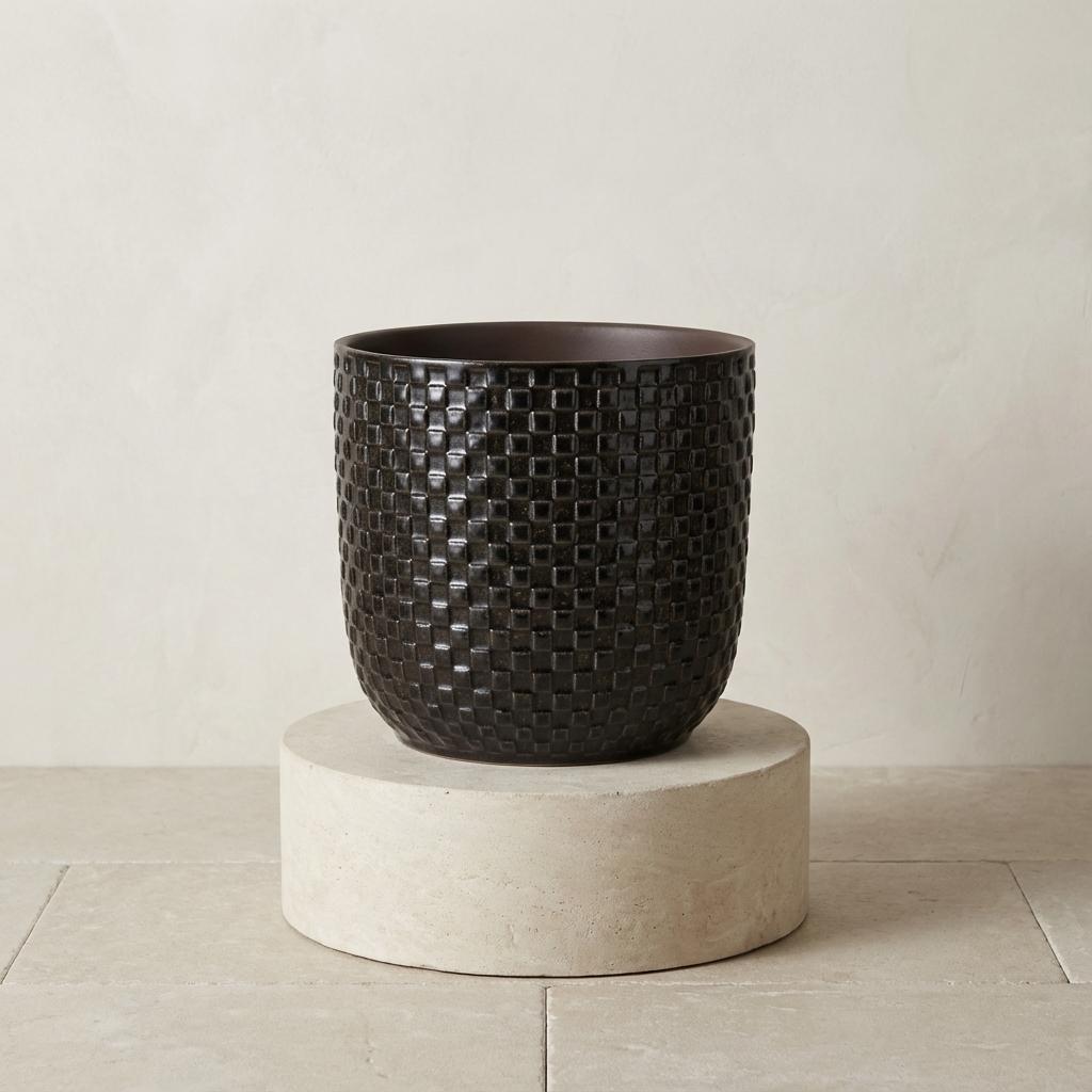 Cache pot relief (Noir)