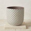 Cache pot relief (Blanc)