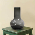 Vase en verre gris (h37cm / Ø25cm)